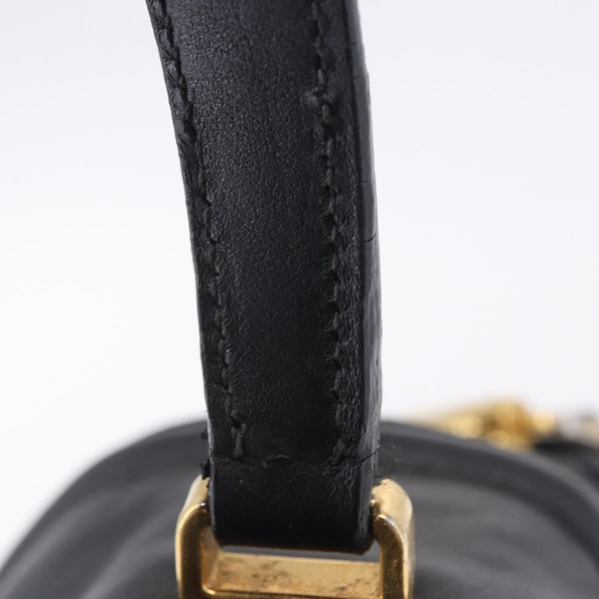 Miu Miu Convertible Flap Top Handle Vitello Soft Black Leather Handbag (Pre-Owned)