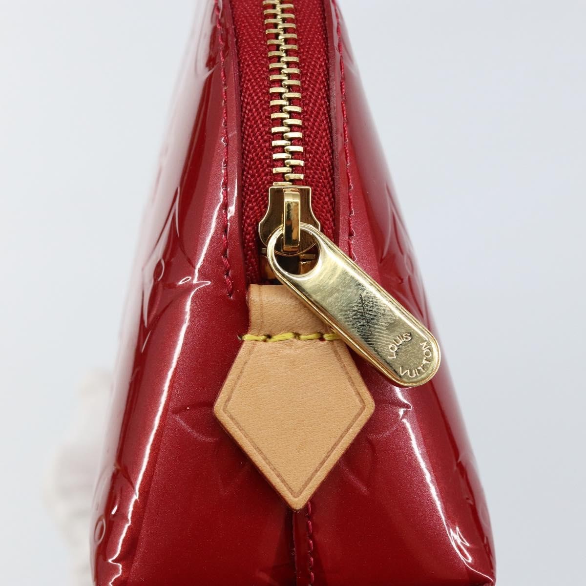 Louis Vuitton Cosmetic Limited Edition Monogram Vernis Rayures Red Patent_Leather Bag (Pre-Owned)