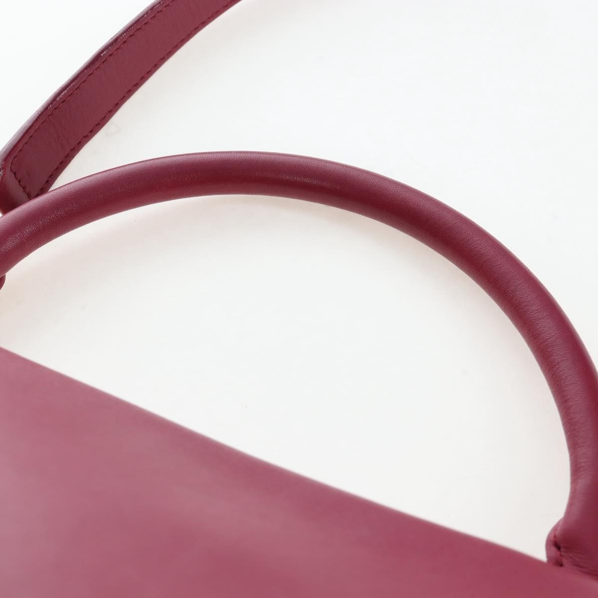 Celine Tricolor Trapeze Leather Burgundy Leather Handbag (Pre-Owned)