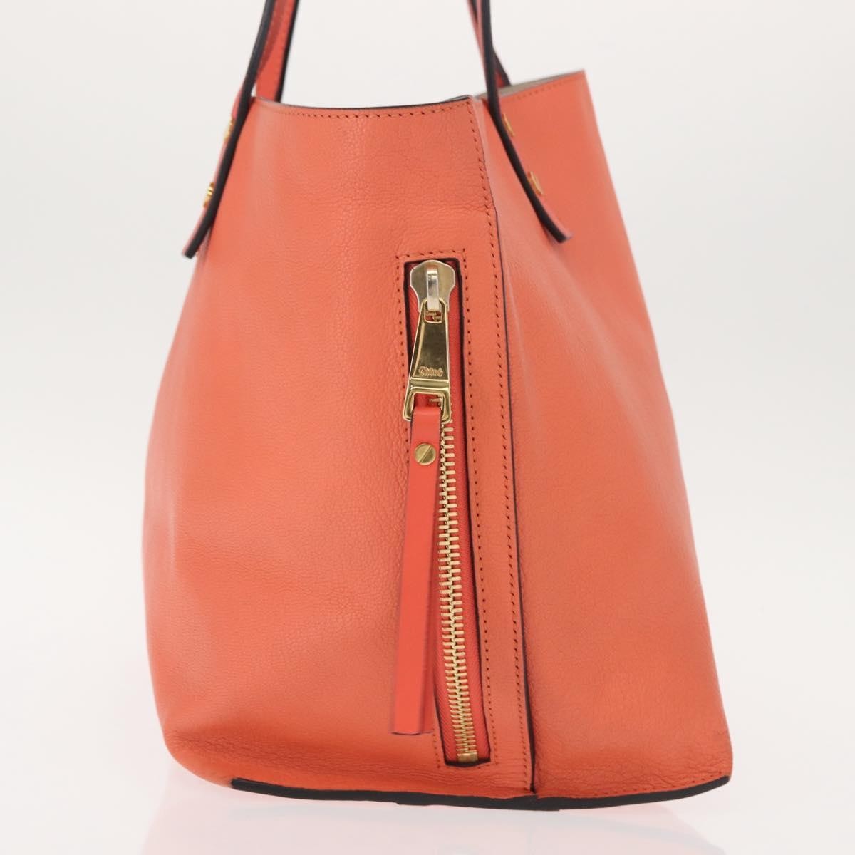 Chloe Dilan Tote Leather Pink Leather Tote Bag Bag (Pre-Owned)