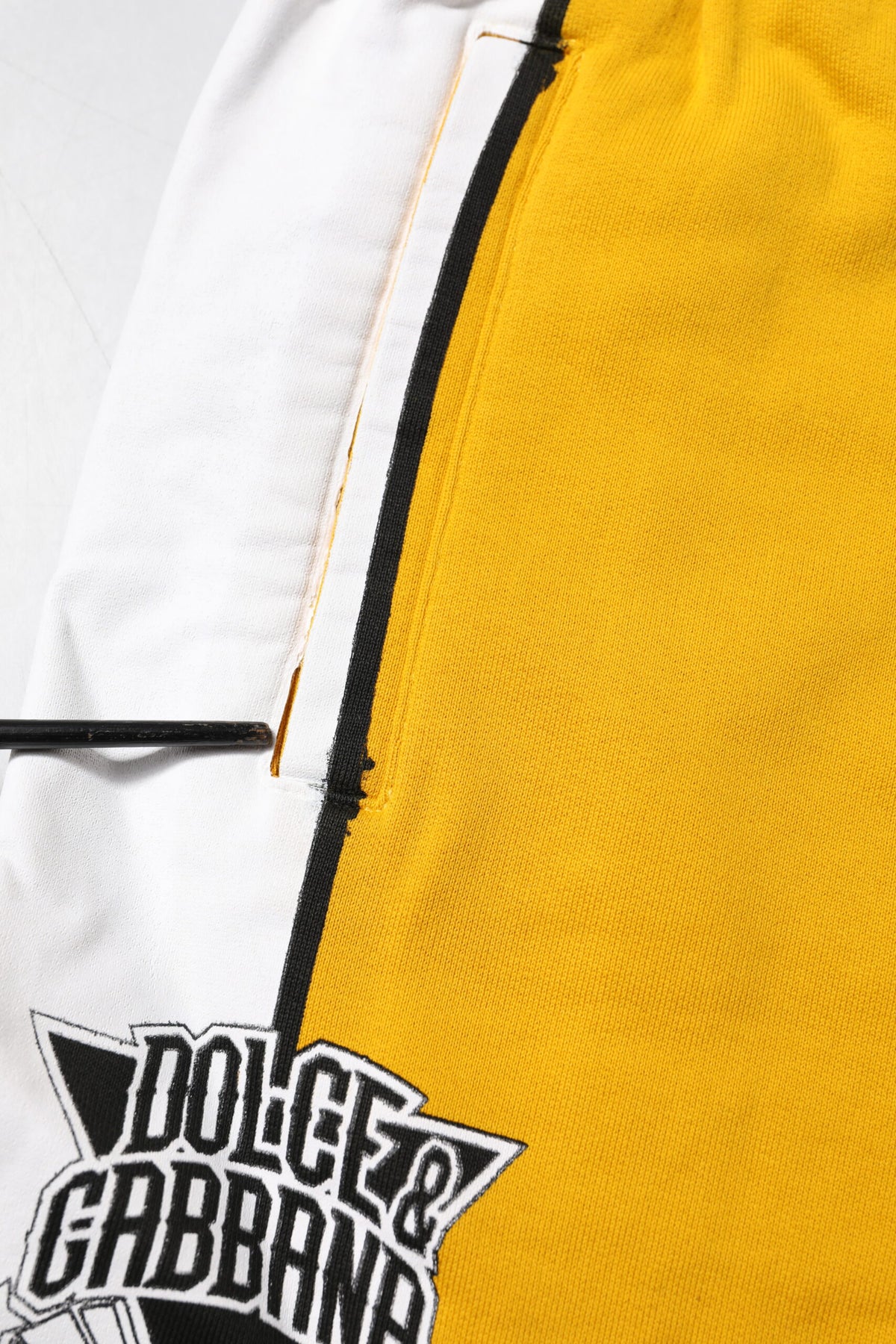 Dolce & Gabbana Yellow Cotton SweatMen's Jogger Trouser Men's Pants (Pre-Owned)