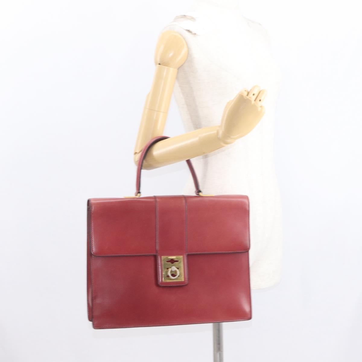 Celine Handbag Leather Red Leather Handbag (Pre-Owned)