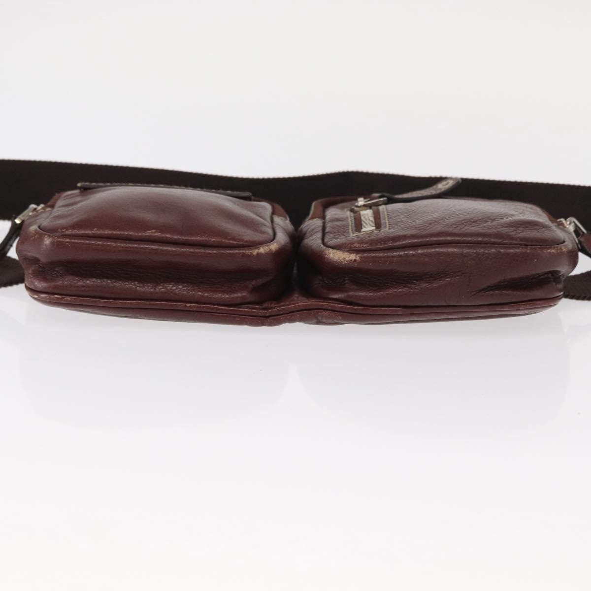 Gucci Belt Leather Burgundy Leather Shoulder Bag Bag (Pre-Owned)