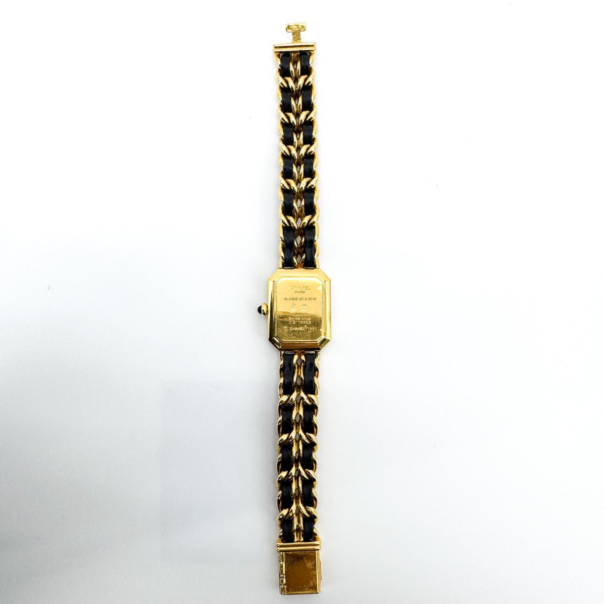 Chanel Premiere Rock Quartz Plated Metal And Leather Watch (Pre-Owned)