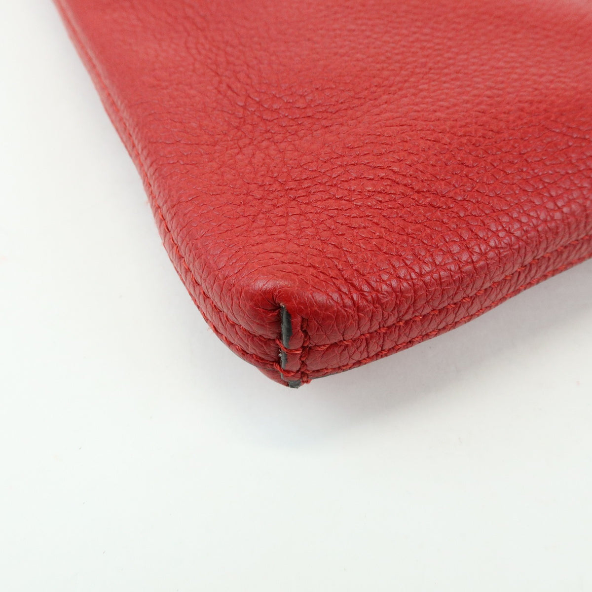 Gucci Logo Portfolio Printed Leather Red Leather Clutche & Pouche Bag (Pre-Owned)