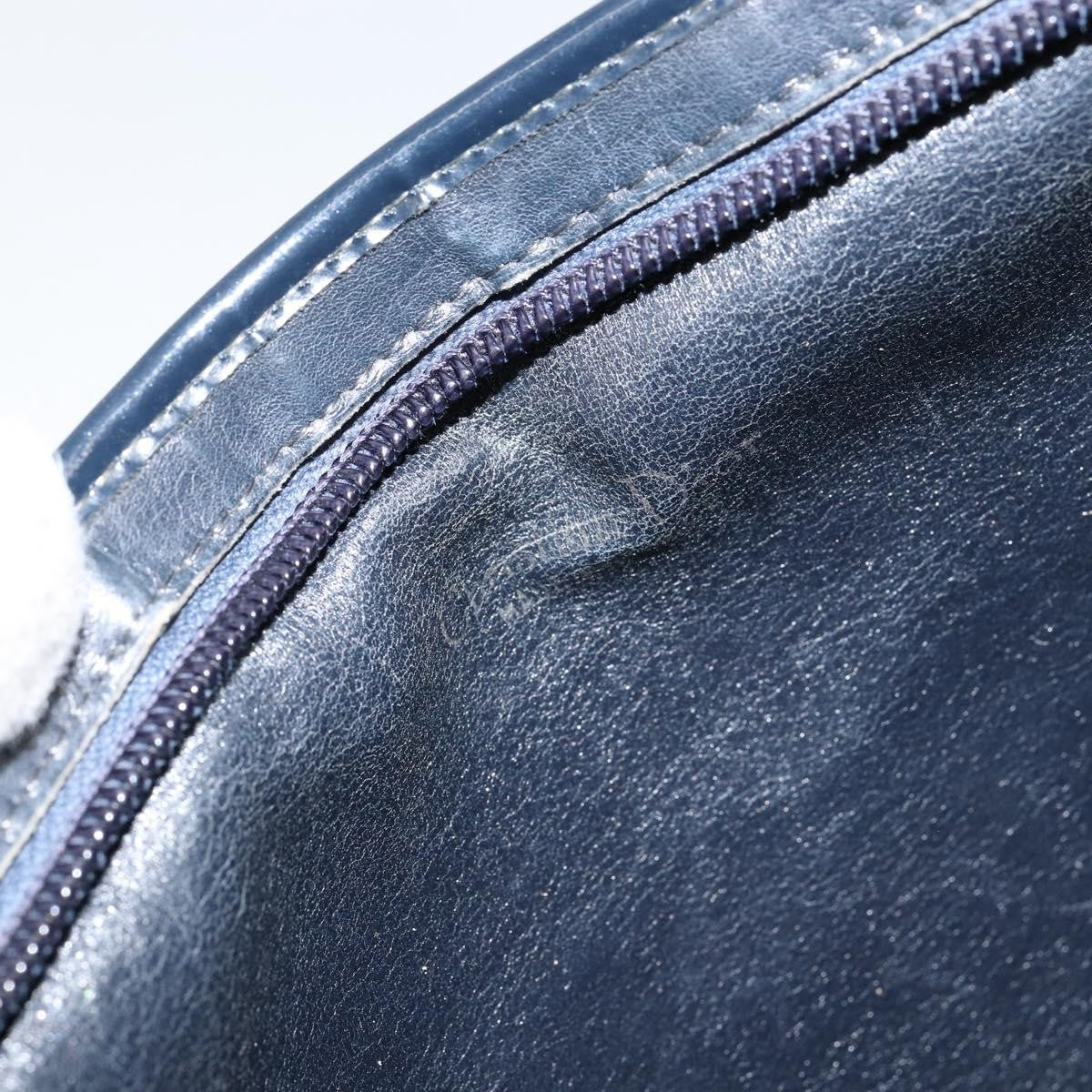 Christian Dior Vintage Trotter Canvas Navy Canvas Shoulder Bag Bag (Pre-Owned)