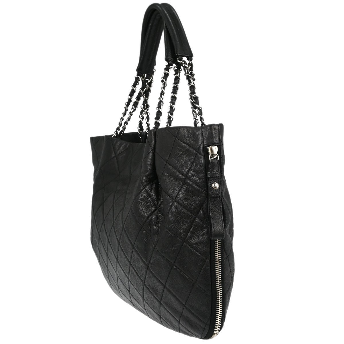 Chanel Timeless Cc Expandable Quilted Caviar Black Leather Tote Bag Bag (Pre-Owned)