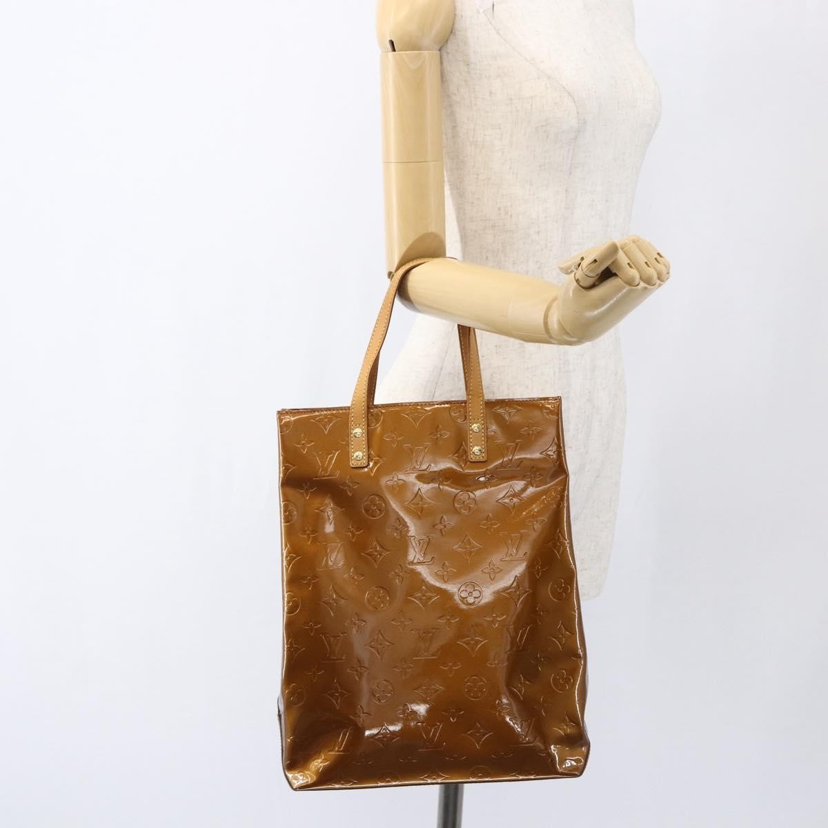 Louis Vuitton Reade Monogram Vernis Brown Patent_Leather Tote Bag Bag (Pre-Owned)