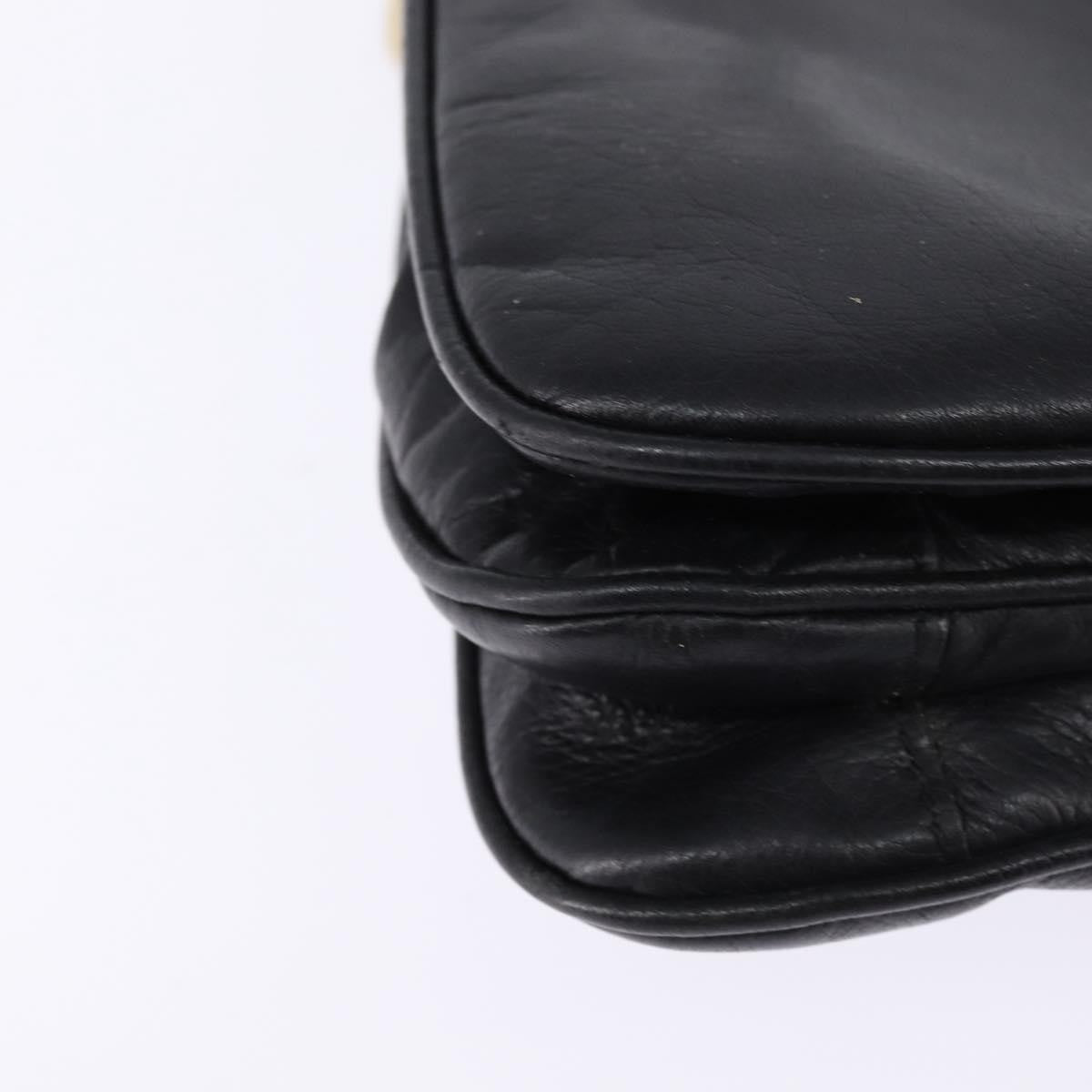 Celine Vintage Leather Black Leather Shoulder Bag Bag (Pre-Owned)
