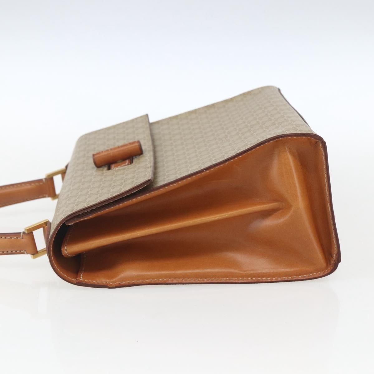 Celine Vintage Macadam Canvas And Leather Beige Canvas Handbag (Pre-Owned)