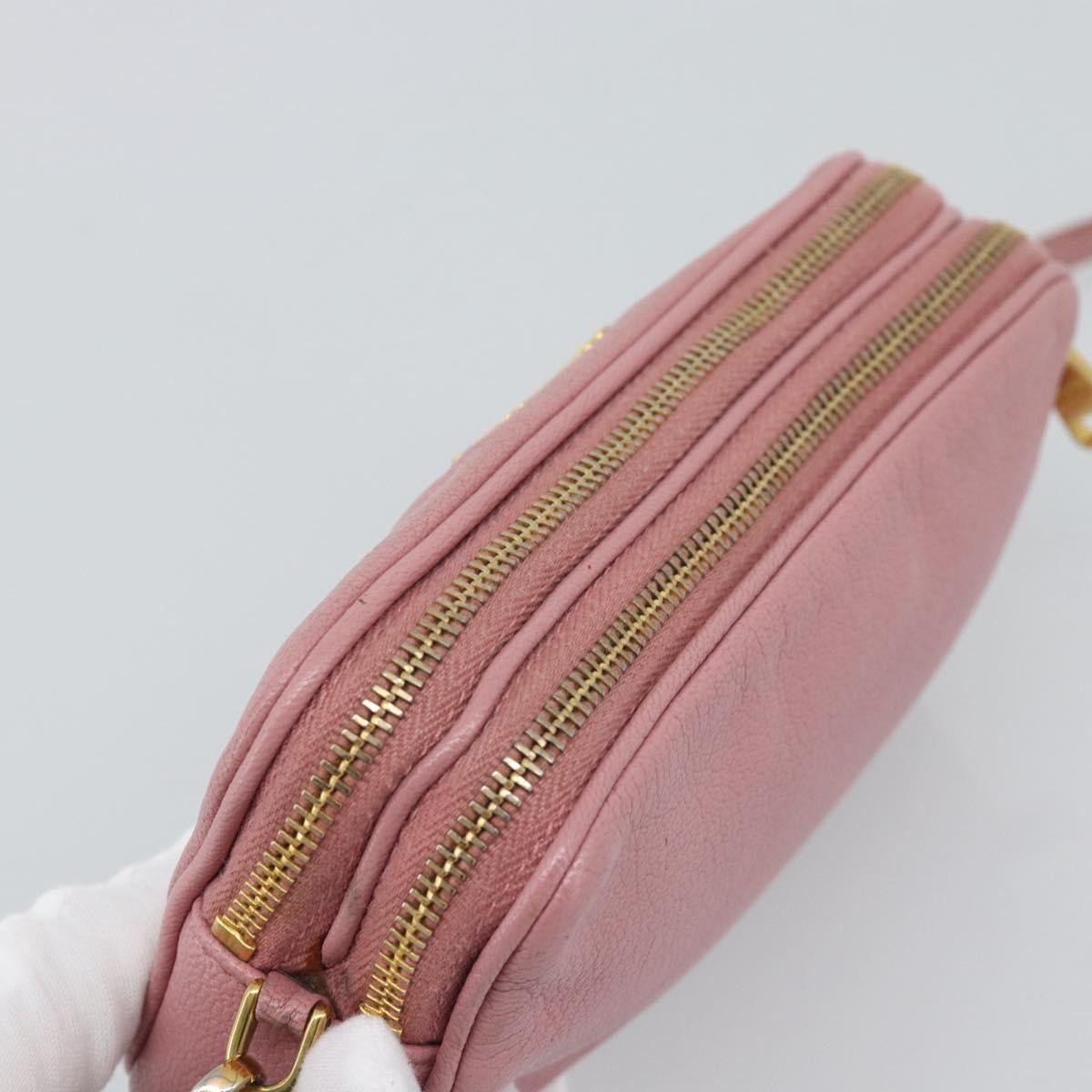 Miu Miu Vintage Leather Pink Leather Handbag (Pre-Owned)