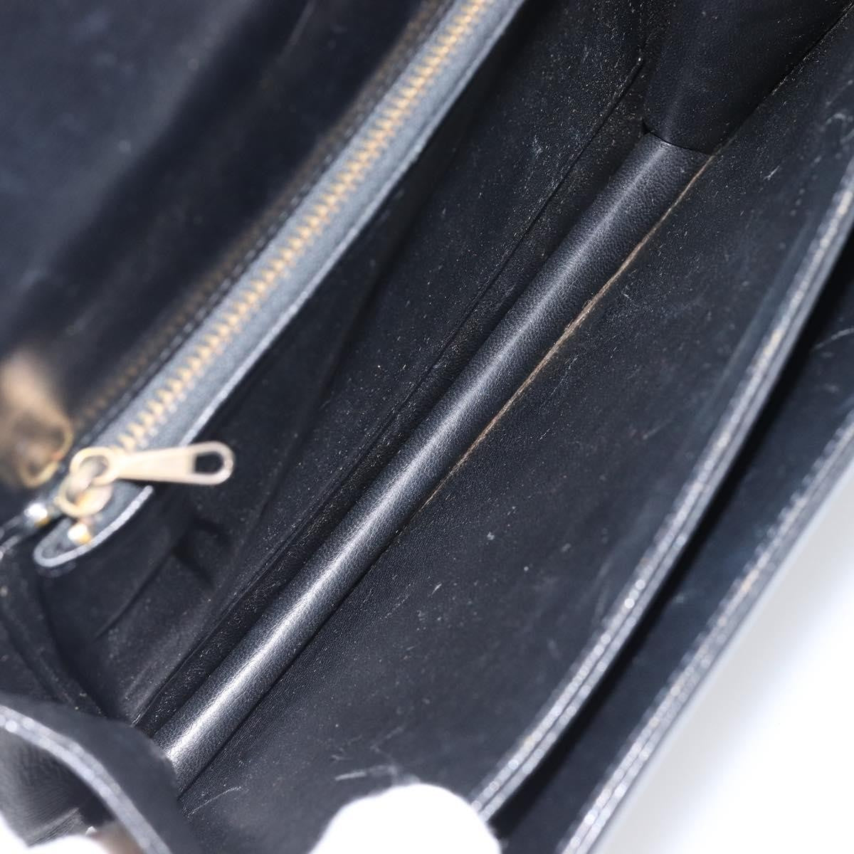 Celine Horse Carriage Leather Black Leather Shoulder Bag Bag (Pre-Owned)