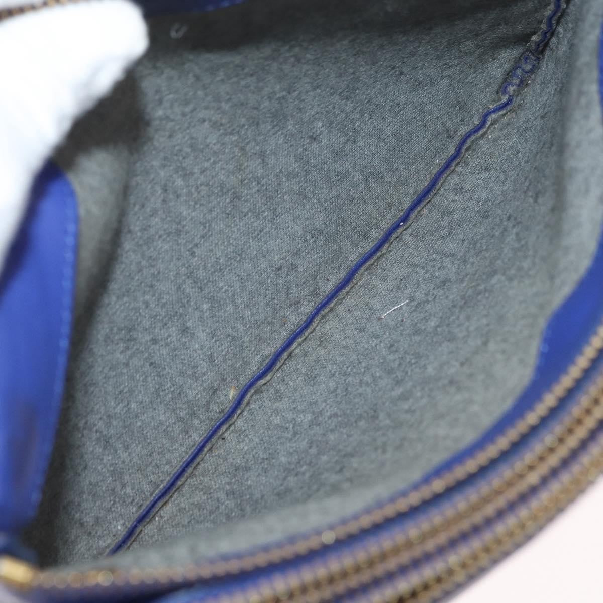 Celine Trio Leather Blue Leather Shoulder Bag Bag (Pre-Owned)