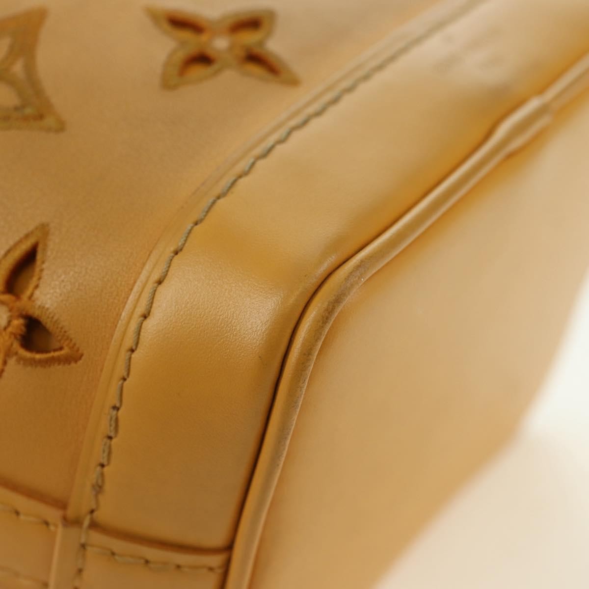 Louis Vuitton Noe Nm Perforated And Embroidered Monogram Leather Yellow Leather Shoulder Bag Bag (Pre-Owned)