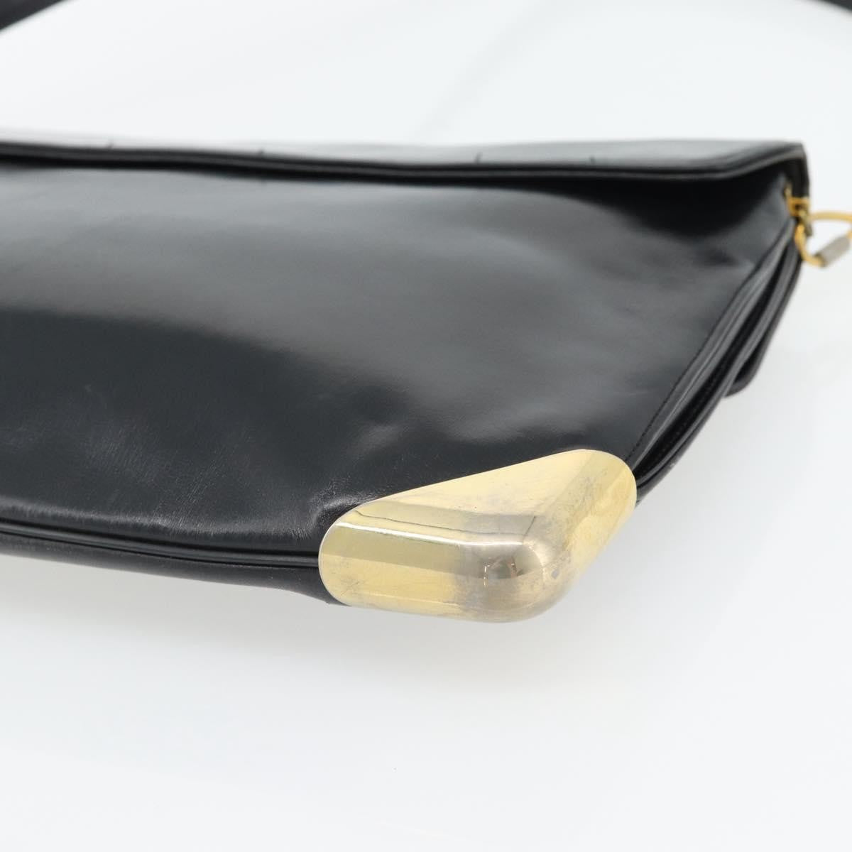Christian Dior Cd Shoulder Bag Leather Black Leather Shoulder Bag Bag (Pre-Owned)