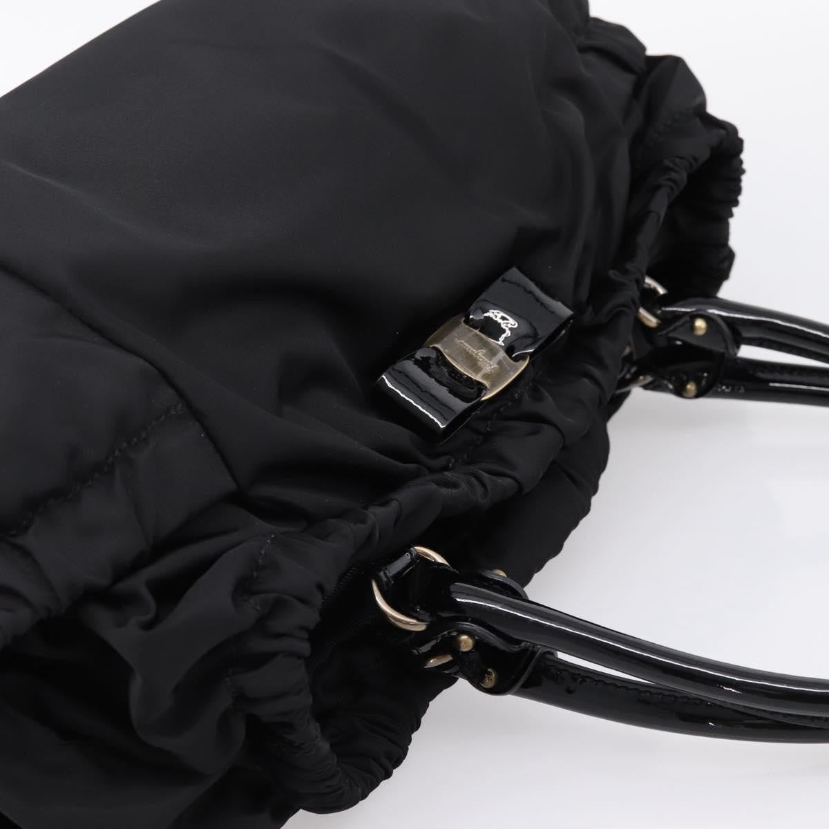 Salvatore Ferragamo Vala Tote Nylon Black Nylon Tote Bag Bag (Pre-Owned)