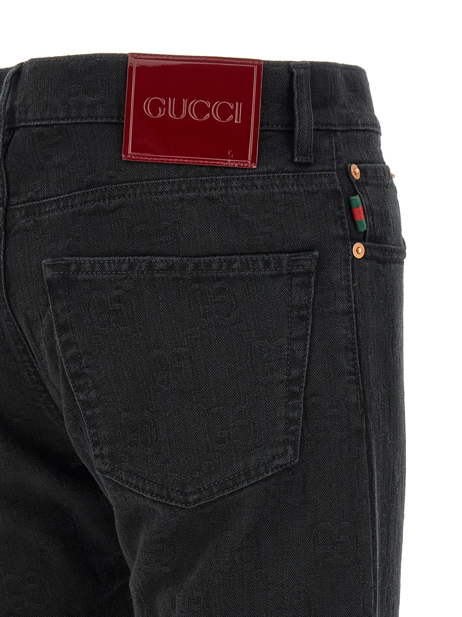 Gucci Men's Gg Jacquard Denim Jeans