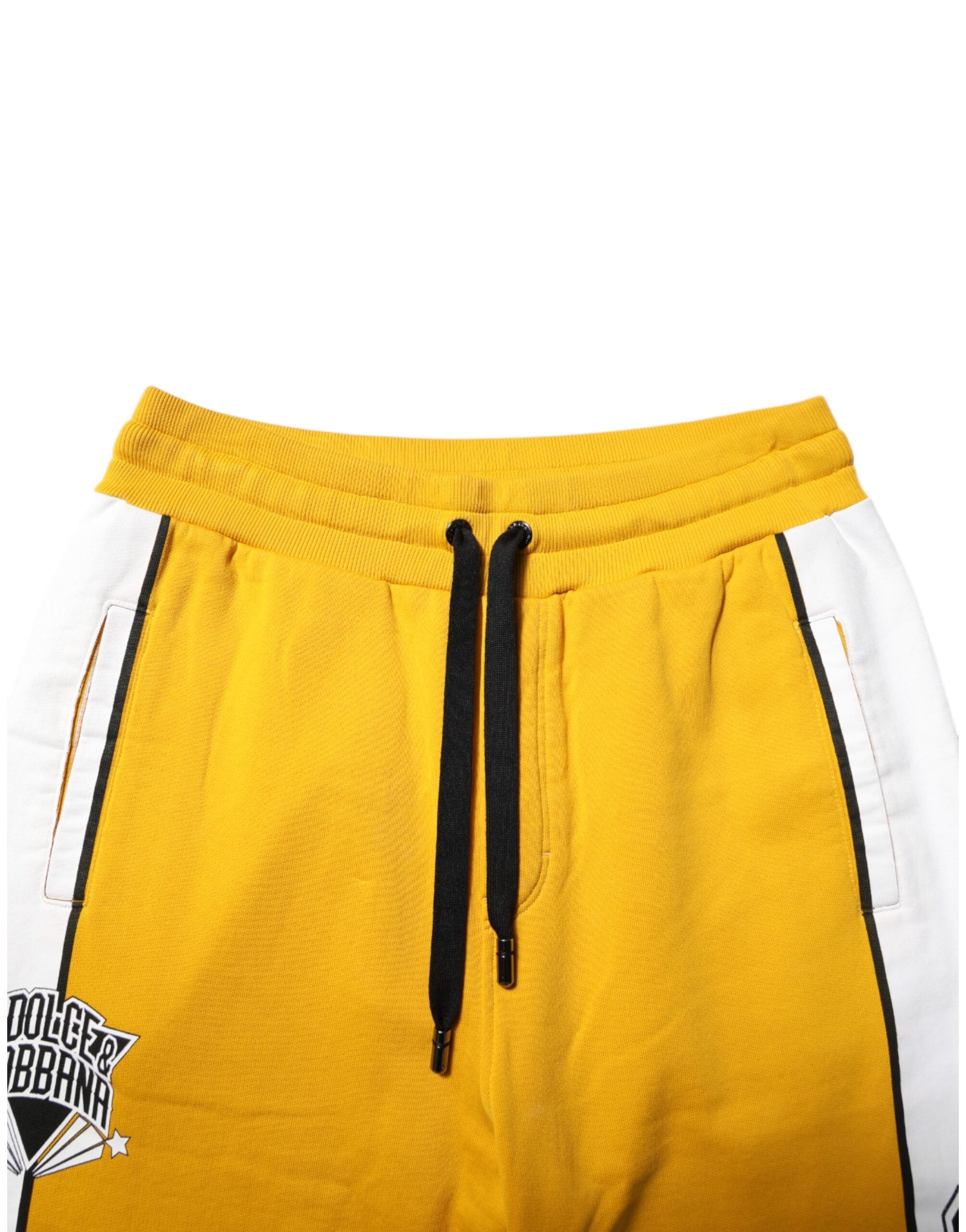 Dolce & Gabbana Yellow Cotton Casual SweatMen's Jogger Men's Pants (Pre-Owned)