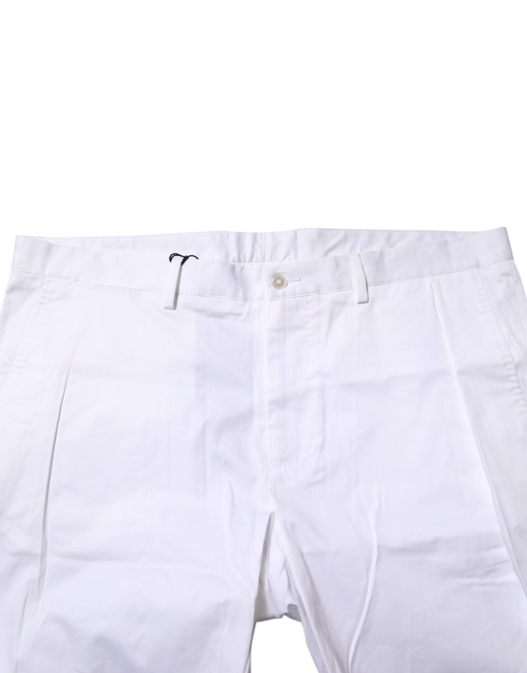 Dolce & Gabbana White Chinos Cotton Stretch Casual Men's Shorts (Pre-Owned)