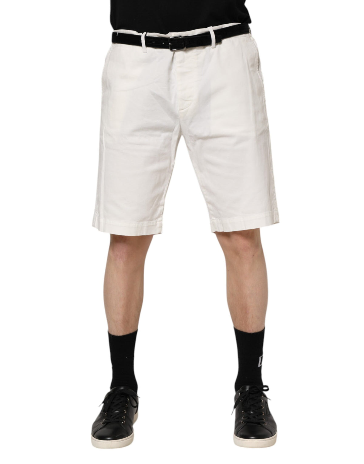 Dolce & Gabbana White Chinos Cotton Stretch Men Casual Men's Shorts