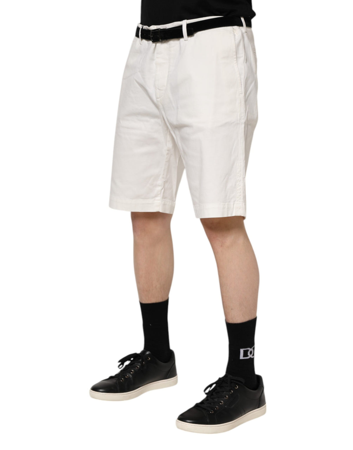 Dolce & Gabbana White Chinos Cotton Stretch Men Casual Men's Shorts
