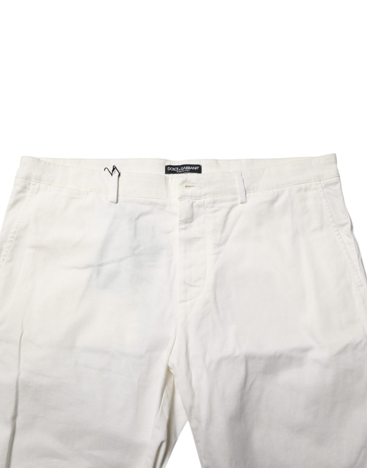 Dolce & Gabbana White Chinos Cotton Stretch Men Casual Men's Shorts