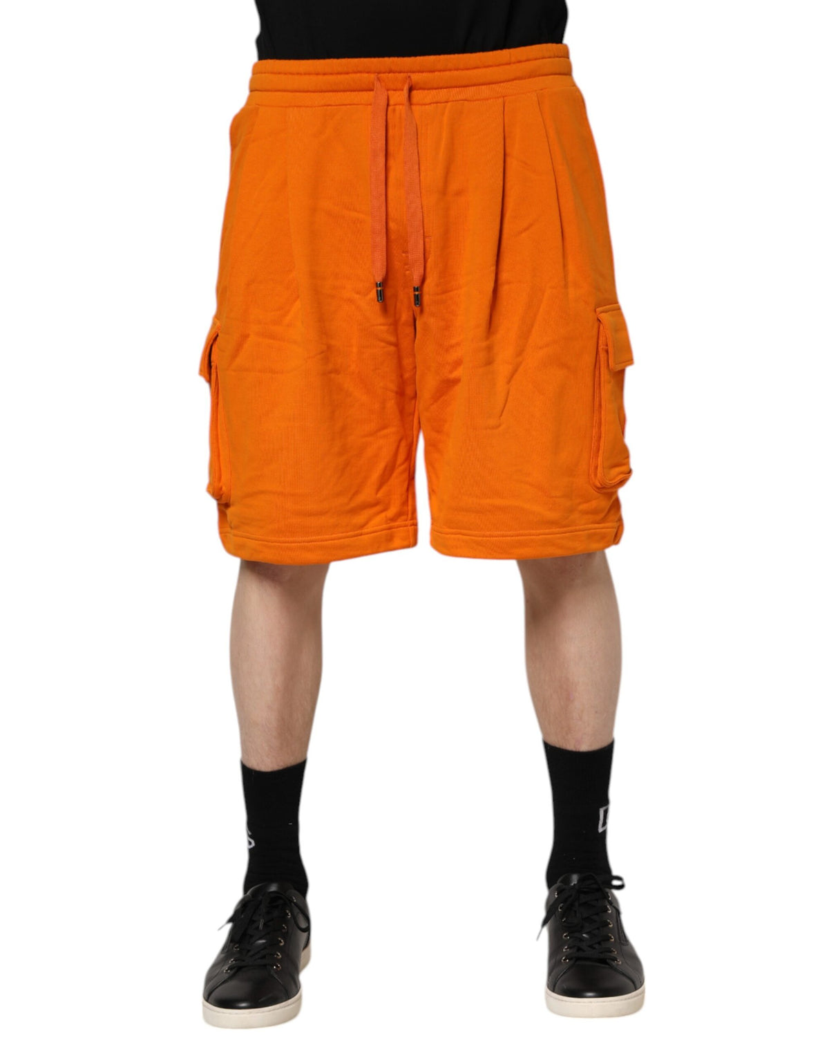 Dolce & Gabbana Orange Cotton Men Casual Cargo Bermuda Men's Shorts (Pre-Owned)