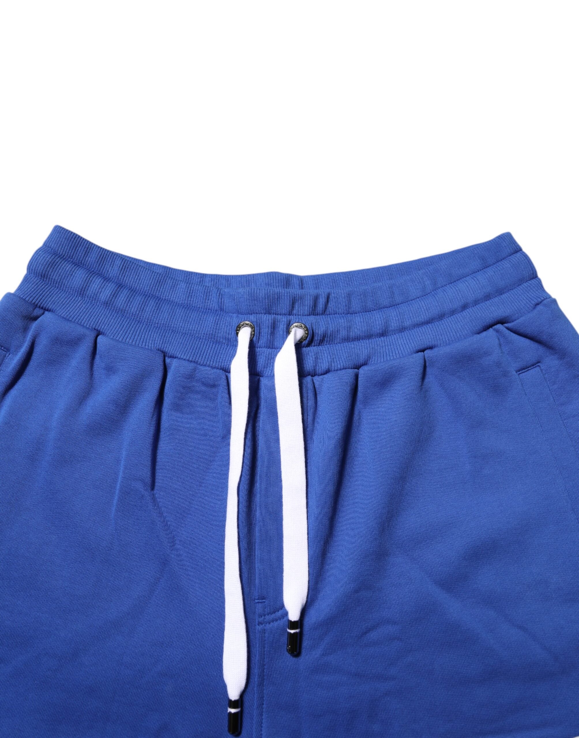 Dolce & Gabbana Blue Logo Cotton Bermuda SweatMen's Men's Shorts