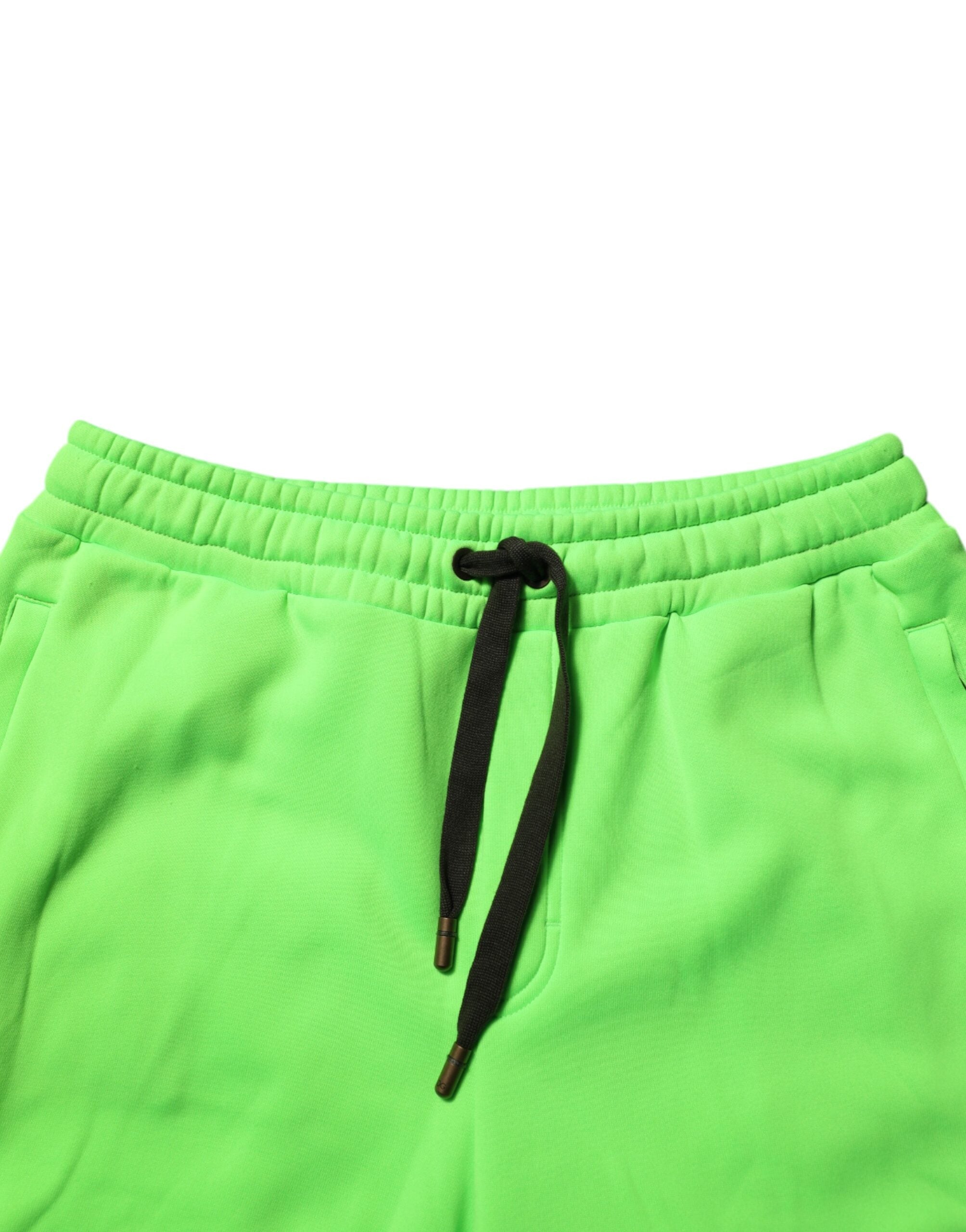 Dolce & Gabbana Green Patchwork Cargo Bermuda Men Men's Shorts