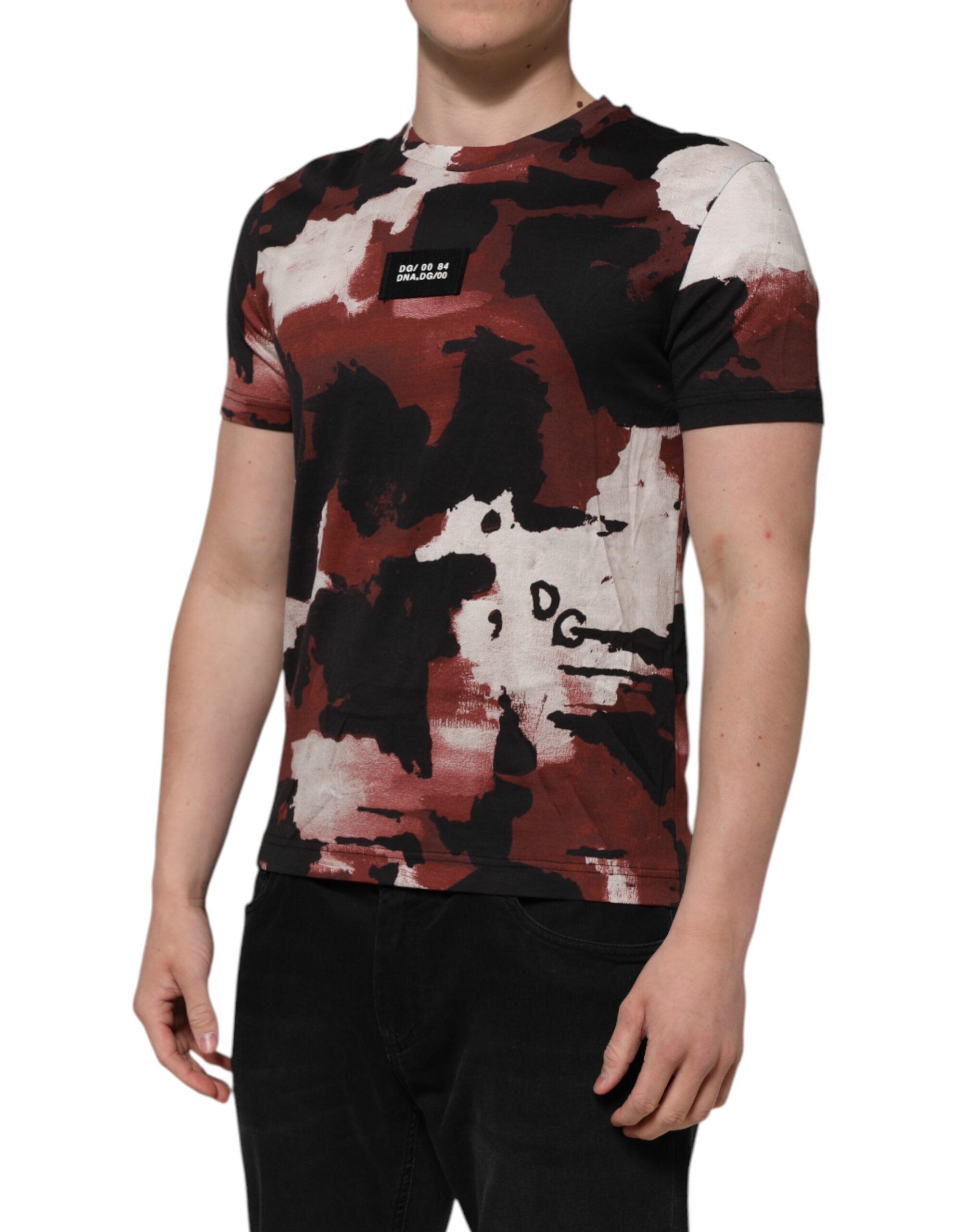 Dolce & Gabbana Multicolor Camouflage Men Crew Neck Men's T-shirt