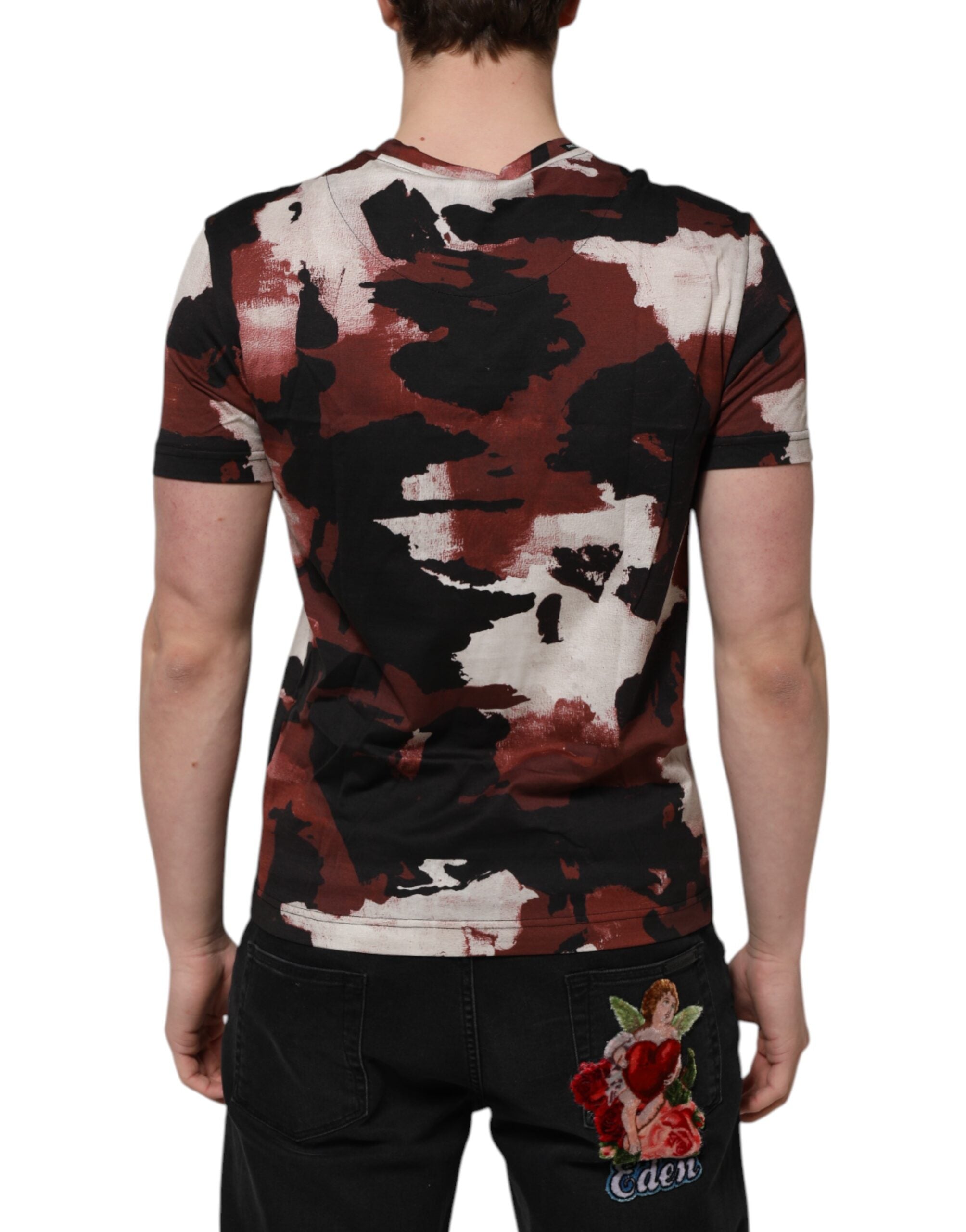 Dolce & Gabbana Multicolor Camouflage Men Crew Neck Men's T-shirt
