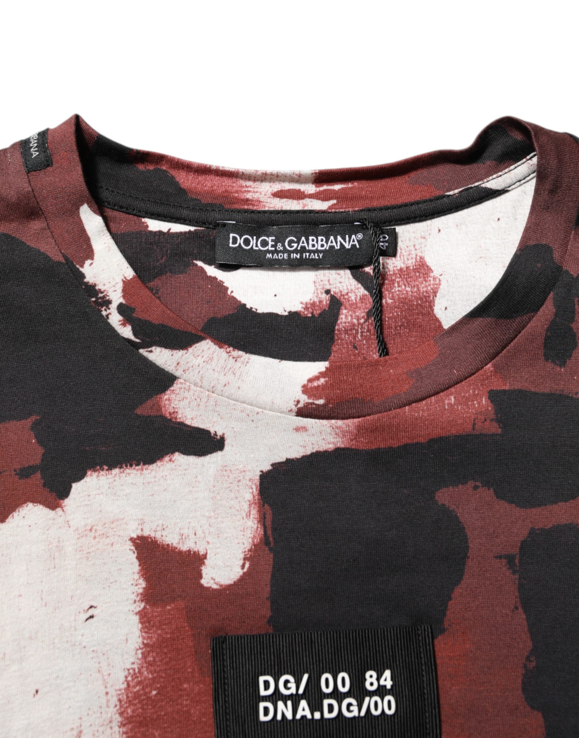 Dolce & Gabbana Multicolor Camouflage Men Crew Neck Men's T-shirt