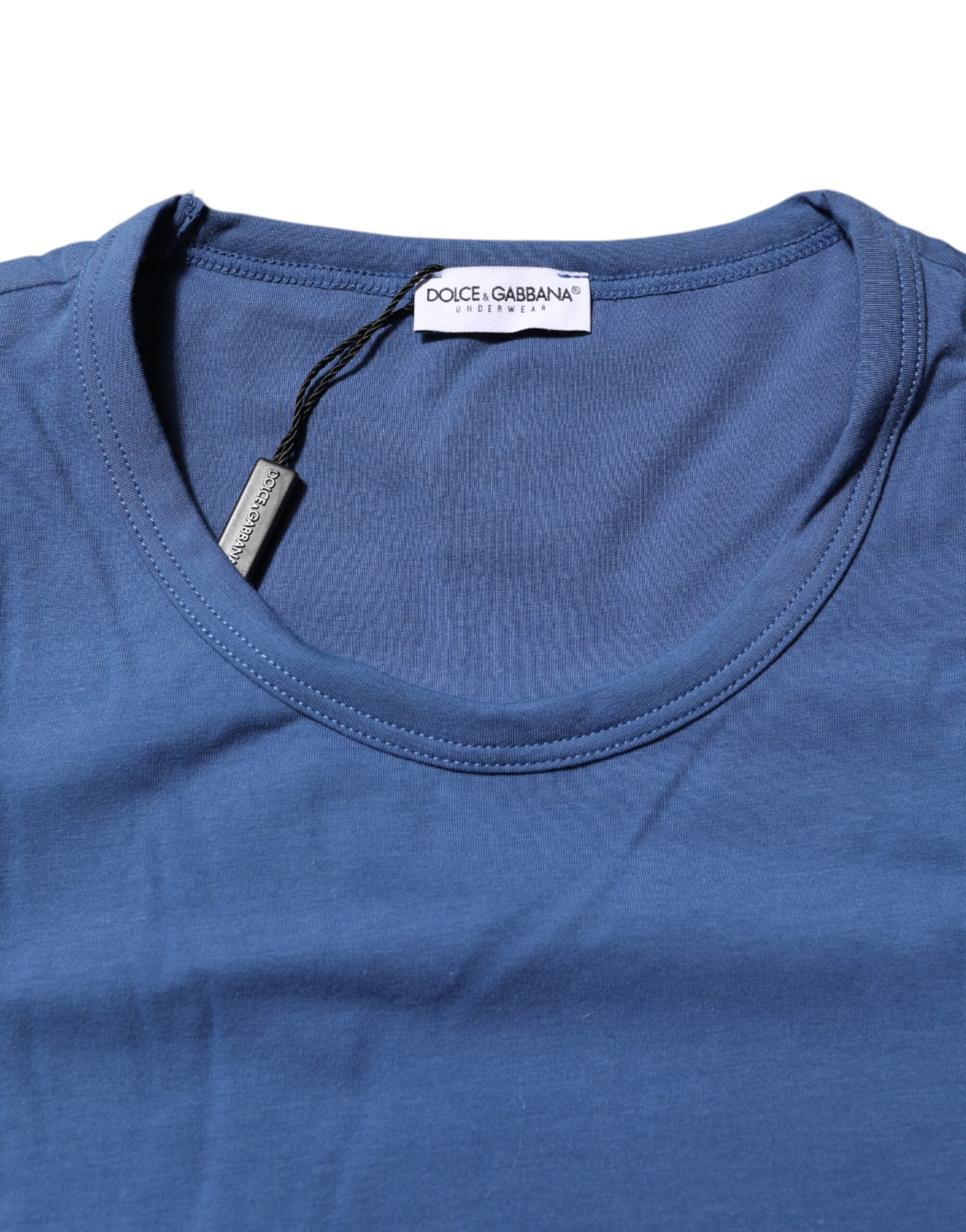 Dolce & Gabbana Blue Cotton Men Round Neck Underwear Men's T-shirt