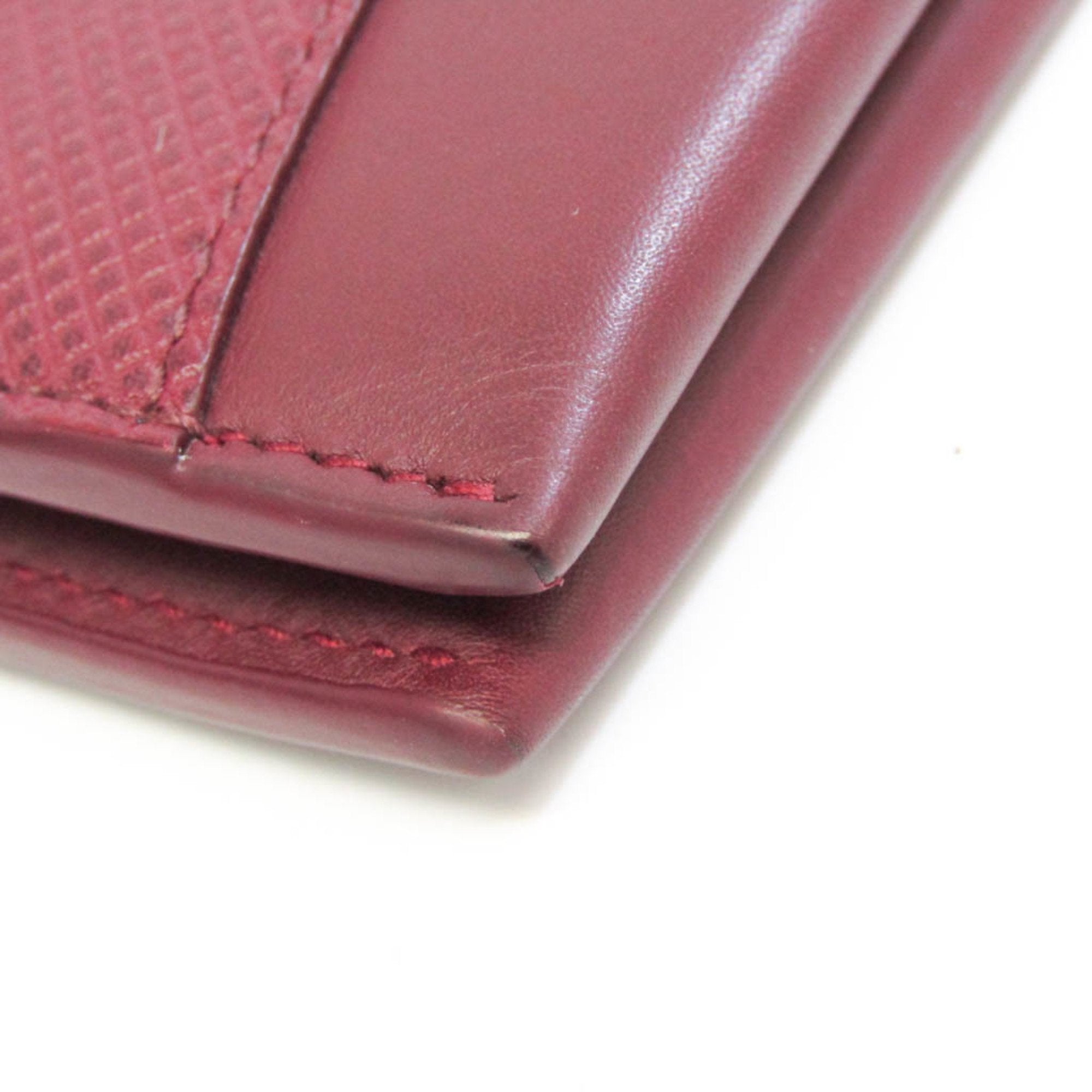 Bottega Veneta Burgundy Leather Wallet (Pre-Owned)