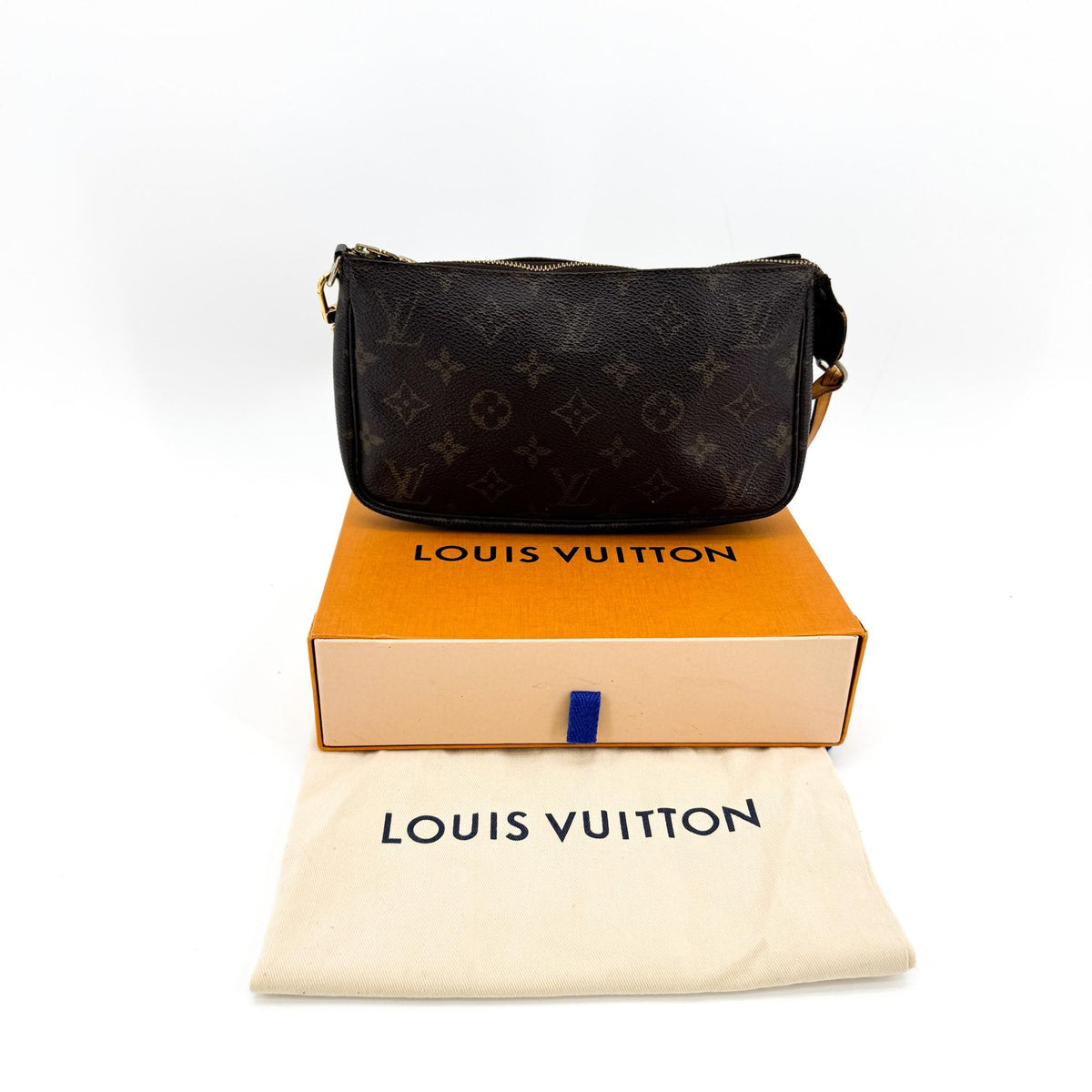 Louis Vuitton Louis Vuitton Monogramme Pochette Monogramme Canvas Brown Canvas Clutche & Pouche Bag (Pre-Owned)