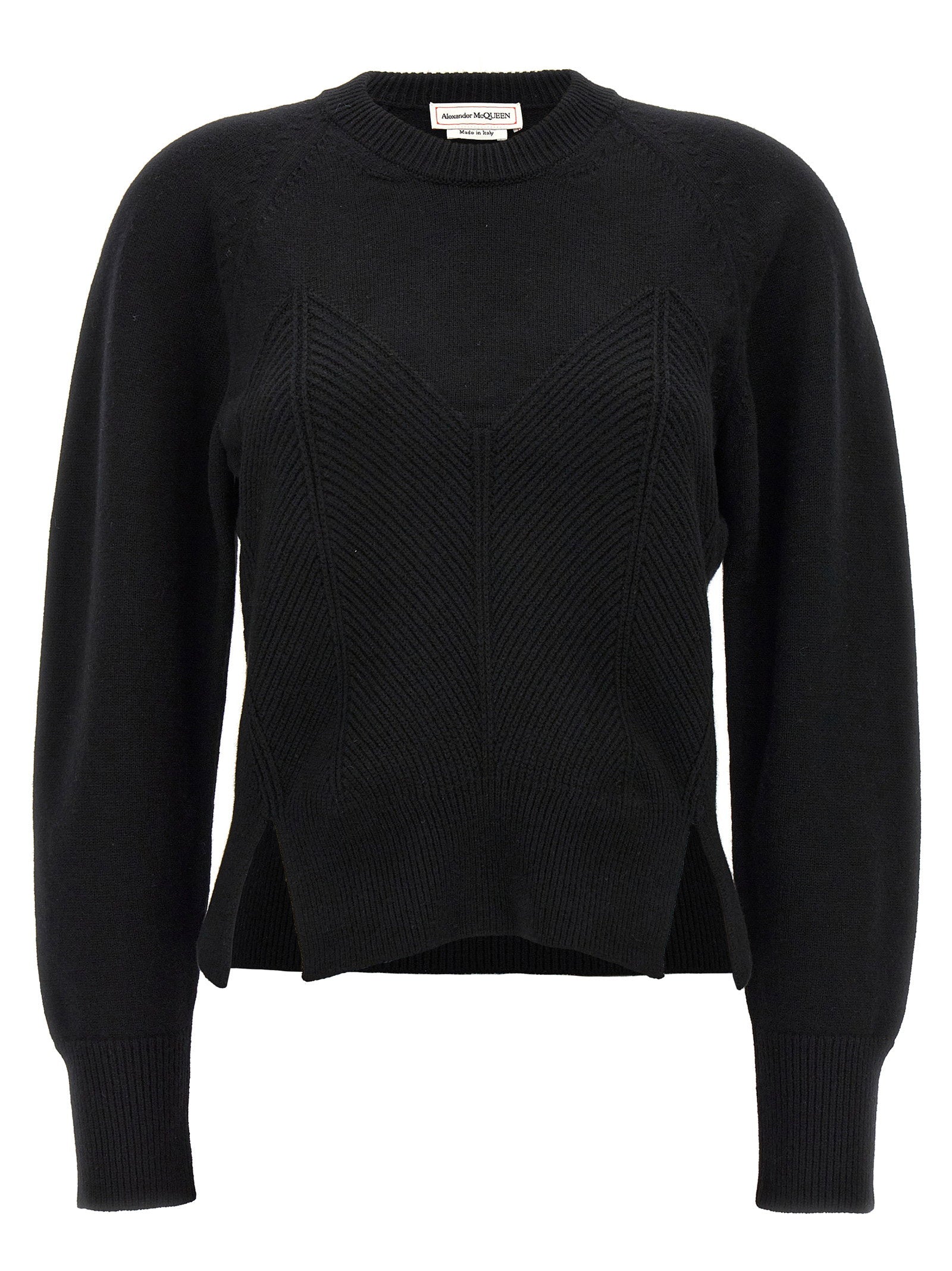 Alexander Mcqueen Women's Chevron Corset Sweater