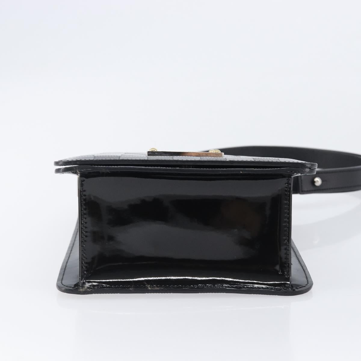 Louis Vuitton Cabaret Club Damier Vernis Black Patent_Leather Handbag (Pre-Owned)