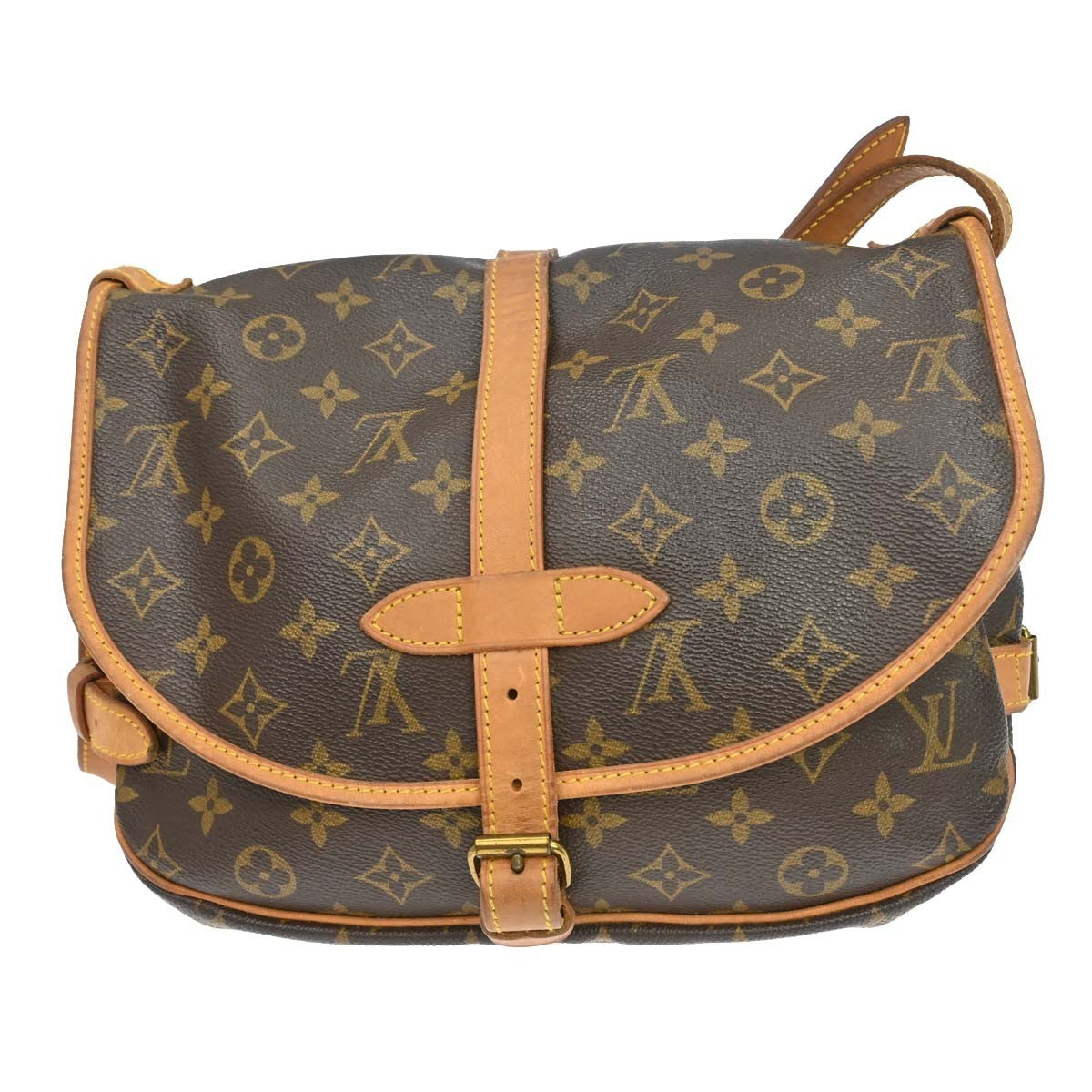 Louis Vuitton Saumur Monogram Canvas Brown Canvas Handbag (Pre-Owned)