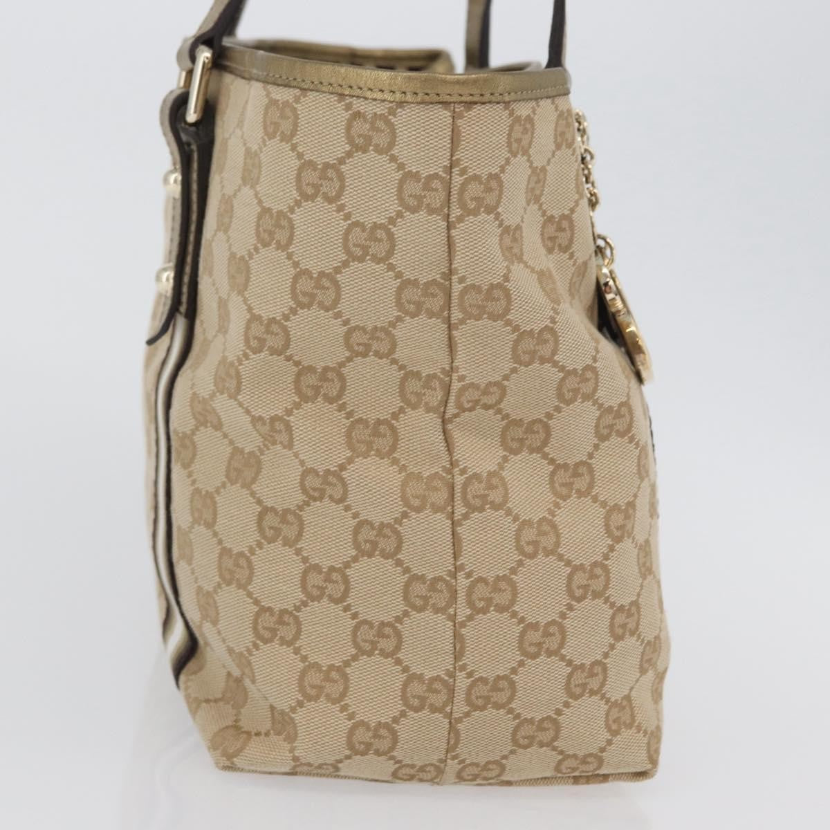 Gucci Jolicoeur Gg Canvas Beige Canvas Tote Bag Bag (Pre-Owned)