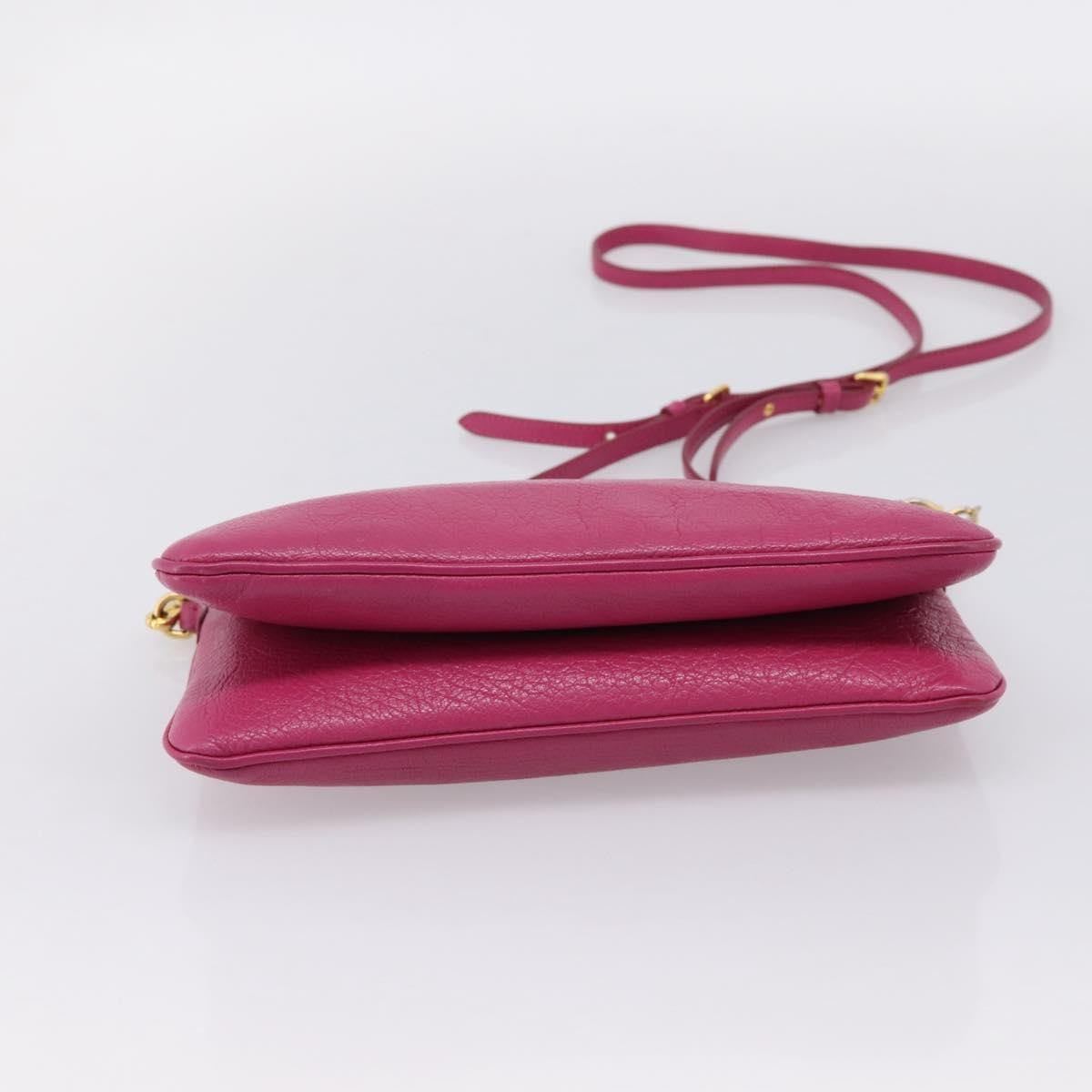 Miu Miu Madras Double Zip Leather Pink Leather Crossbody Bag Bag (Pre-Owned)