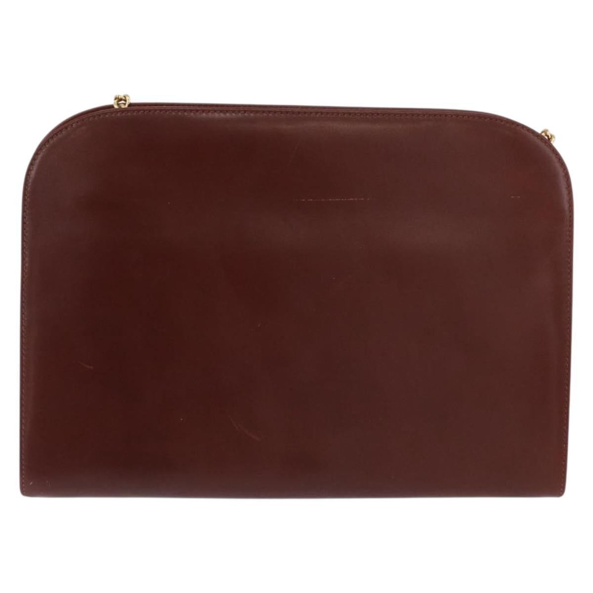 Salvatore Ferragamo Vintage Gancini Chain Leather Brown Leather Shoulder Bag Bag (Pre-Owned)