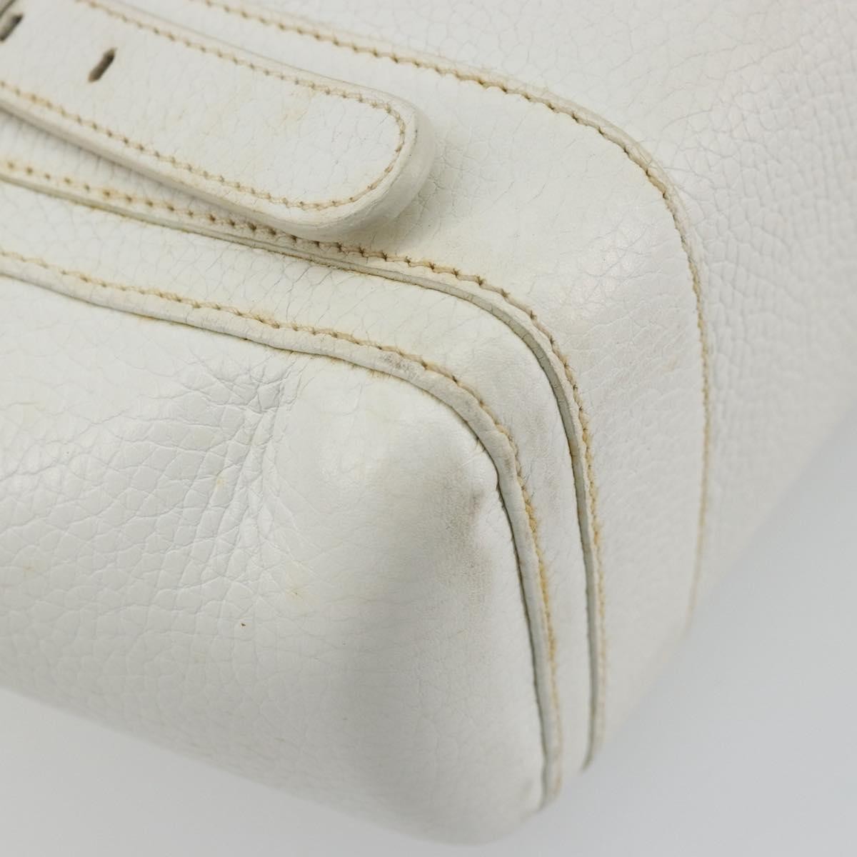 Loewe Senda Leather White Leather Handbag (Pre-Owned)