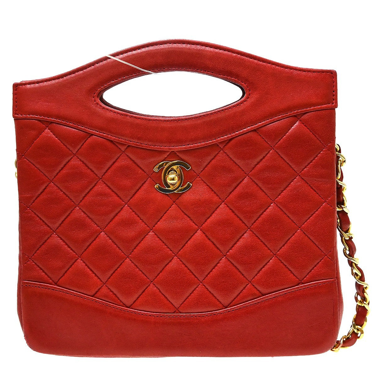 Chanel 31 Shopping Quilted Lambskin Red Leather Shoulder Bag Bag (Pre-Owned)