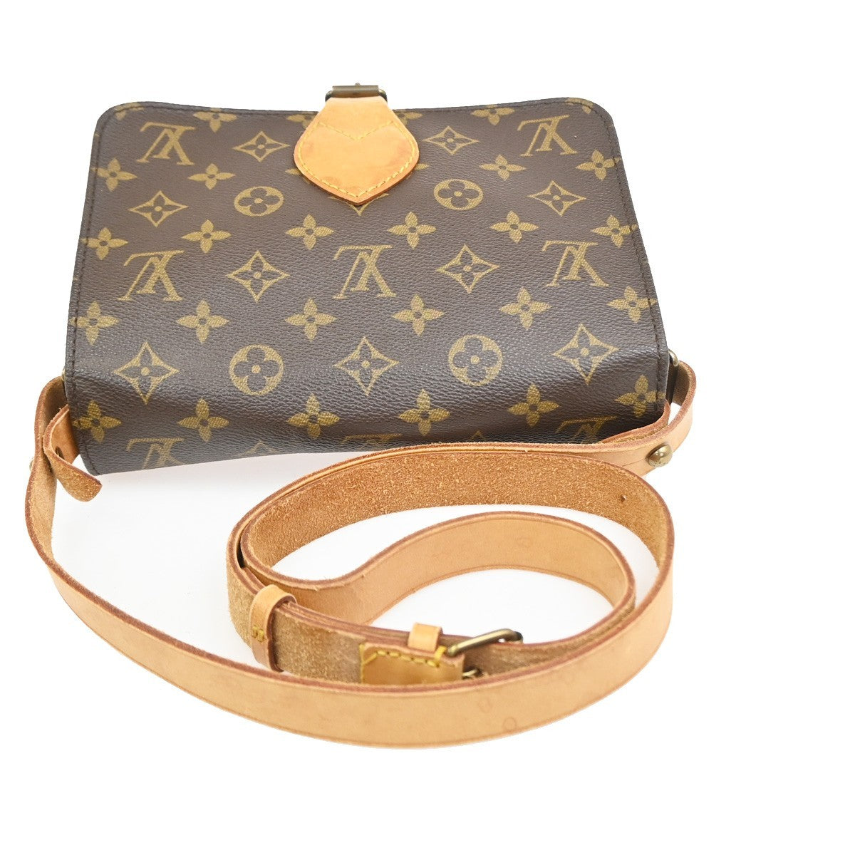 Louis Vuitton Cartouchiere Monogram Canvas Brown Canvas Handbag (Pre-Owned)
