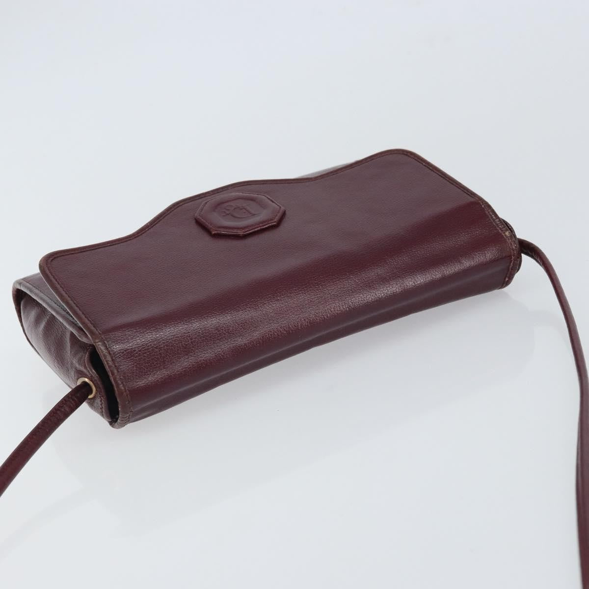 Christian Dior Vintage Leather Burgundy Leather Shoulder Bag Bag (Pre-Owned)