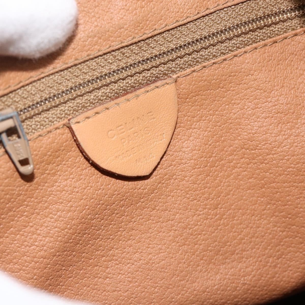Celine Vintage Drawstring Flap Macadam Coated Canvas Brown Canvas Backpack Bag (Pre-Owned)