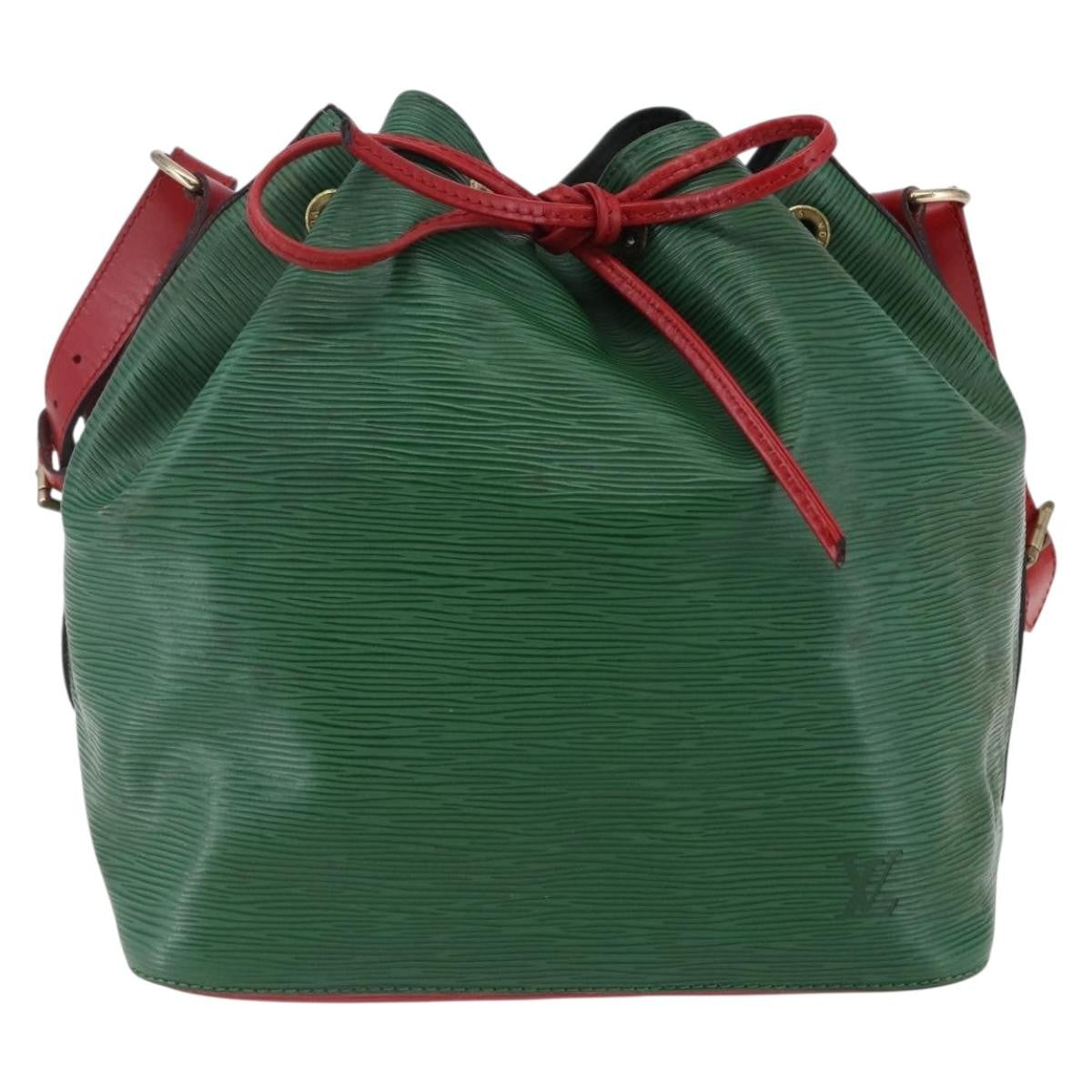 Louis Vuitton Petit Noe Two Tone Epi Leather Green Leather Bag (Pre-Owned)