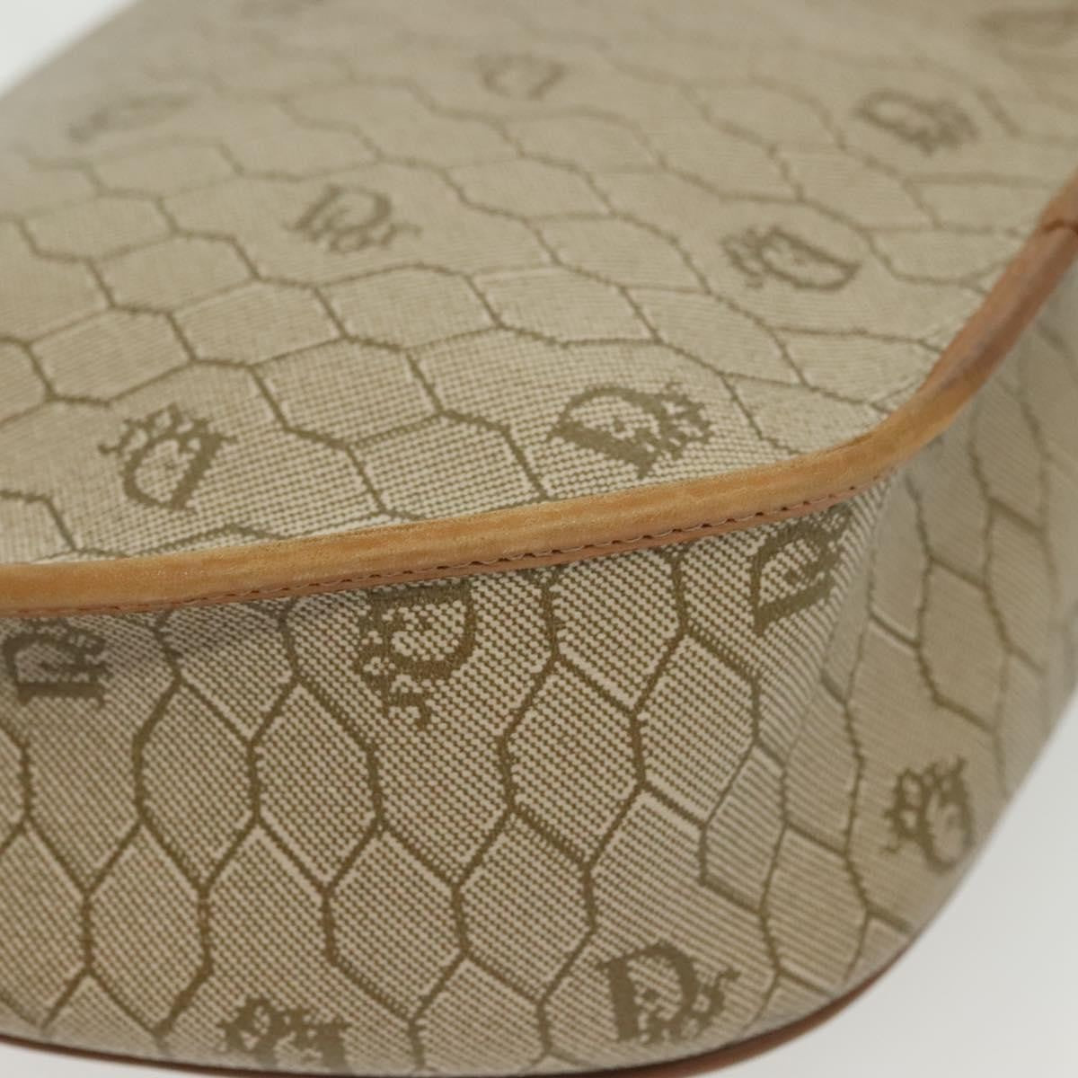 Christian Dior Vintage Honeycomb Canvas Beige Canvas Bag (Pre-Owned)