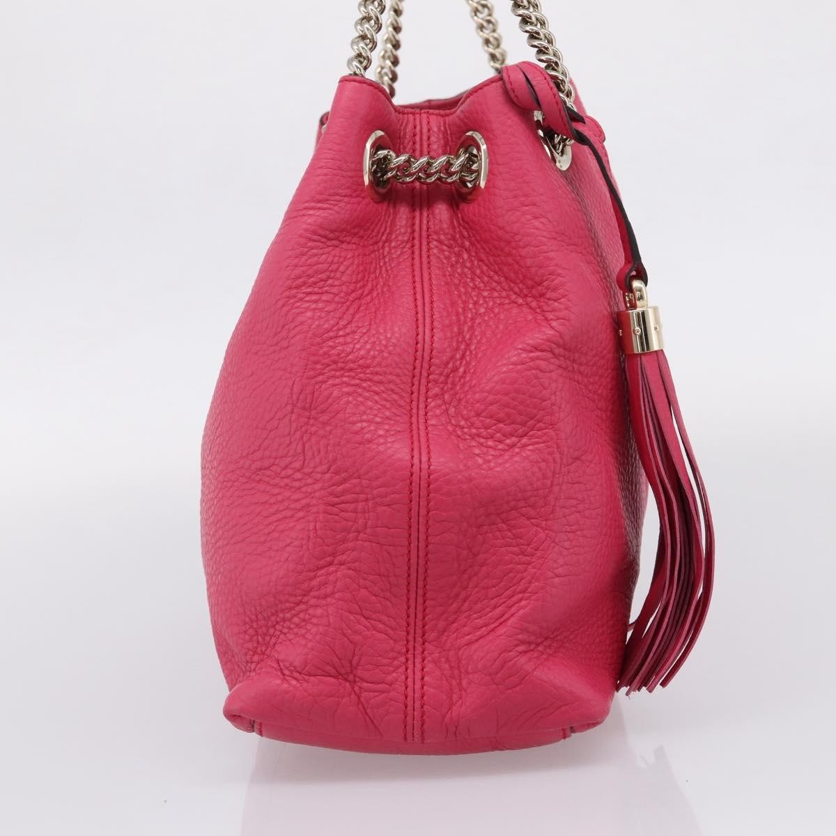 Gucci Soho Chain Strap Leather Pink Leather Shoulder Bag Bag (Pre-Owned)