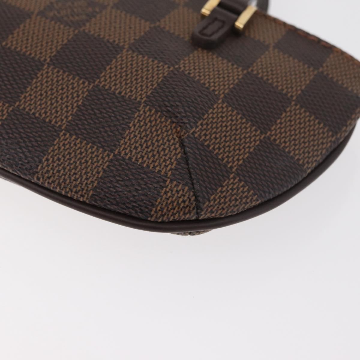Louis Vuitton Manosque Pochette Damier Ebene Brown Canvas Clutche & Pouche Bag (Pre-Owned)